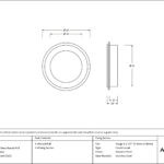 satin marine ss (316) 60mm art deco round pull