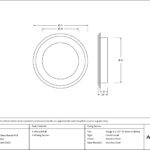 satin marine ss (316) 75mm art deco round pull