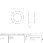 satin marine ss (316) 60mm plain round pull