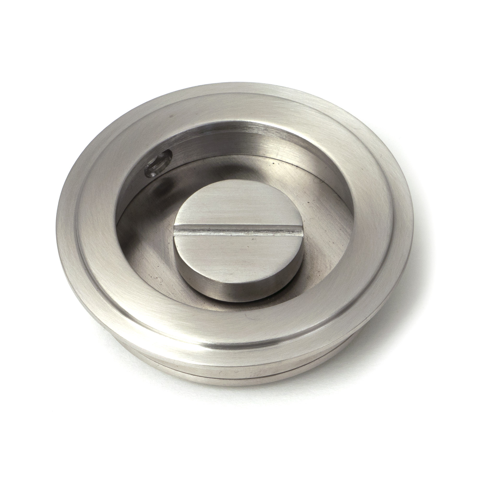 satin marine ss (316) 60mm art deco round pull privacy set