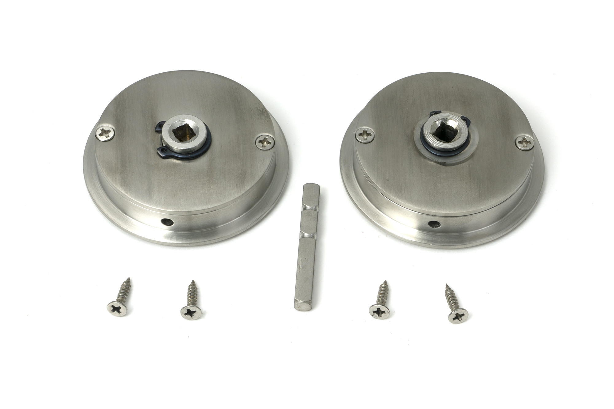 satin marine ss (316) 60mm art deco round pull privacy set