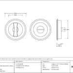 satin marine ss (316) 60mm art deco round pull privacy set