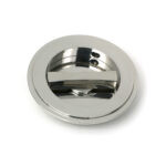 polished marine ss (316) 75mm art deco round pull privacy set