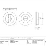 polished marine ss (316) 60mm plain round pull privacy set