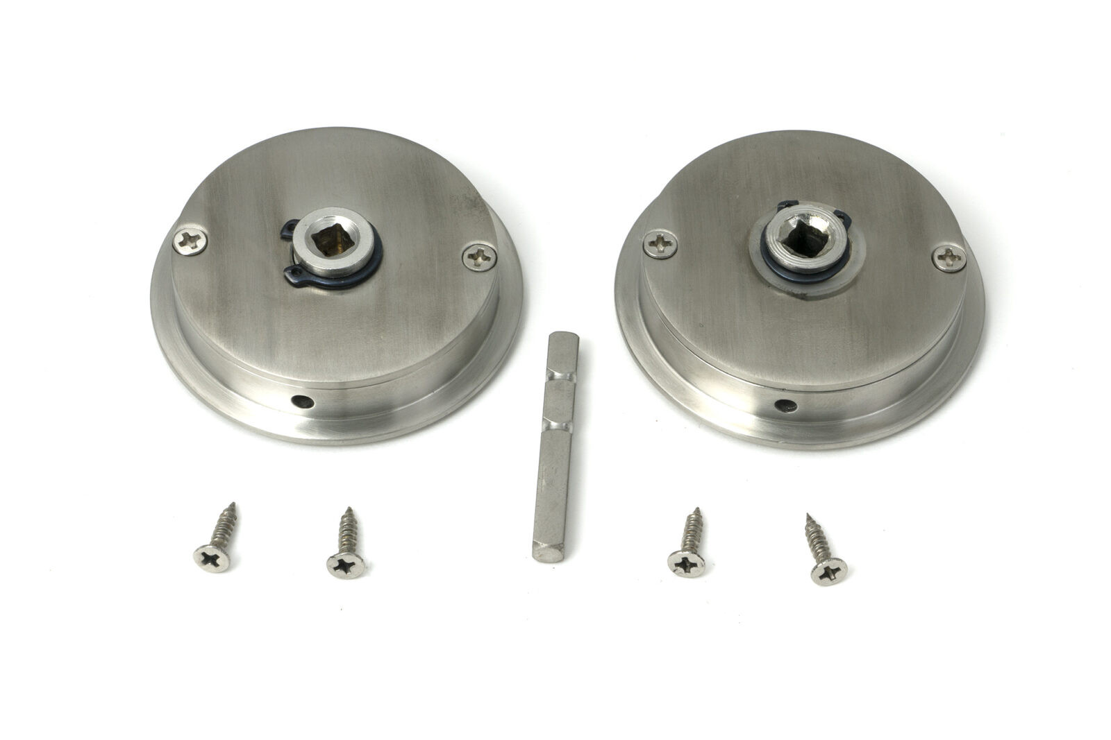 satin marine ss (316) 60mm plain round pull privacy set