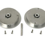 satin marine ss (316) 75mm plain round pull privacy set