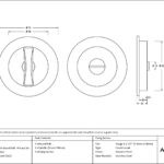 satin marine ss (316) 75mm plain round pull privacy set