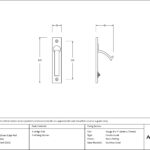 satin marine ss (316) 125mm x 25mm edge pull