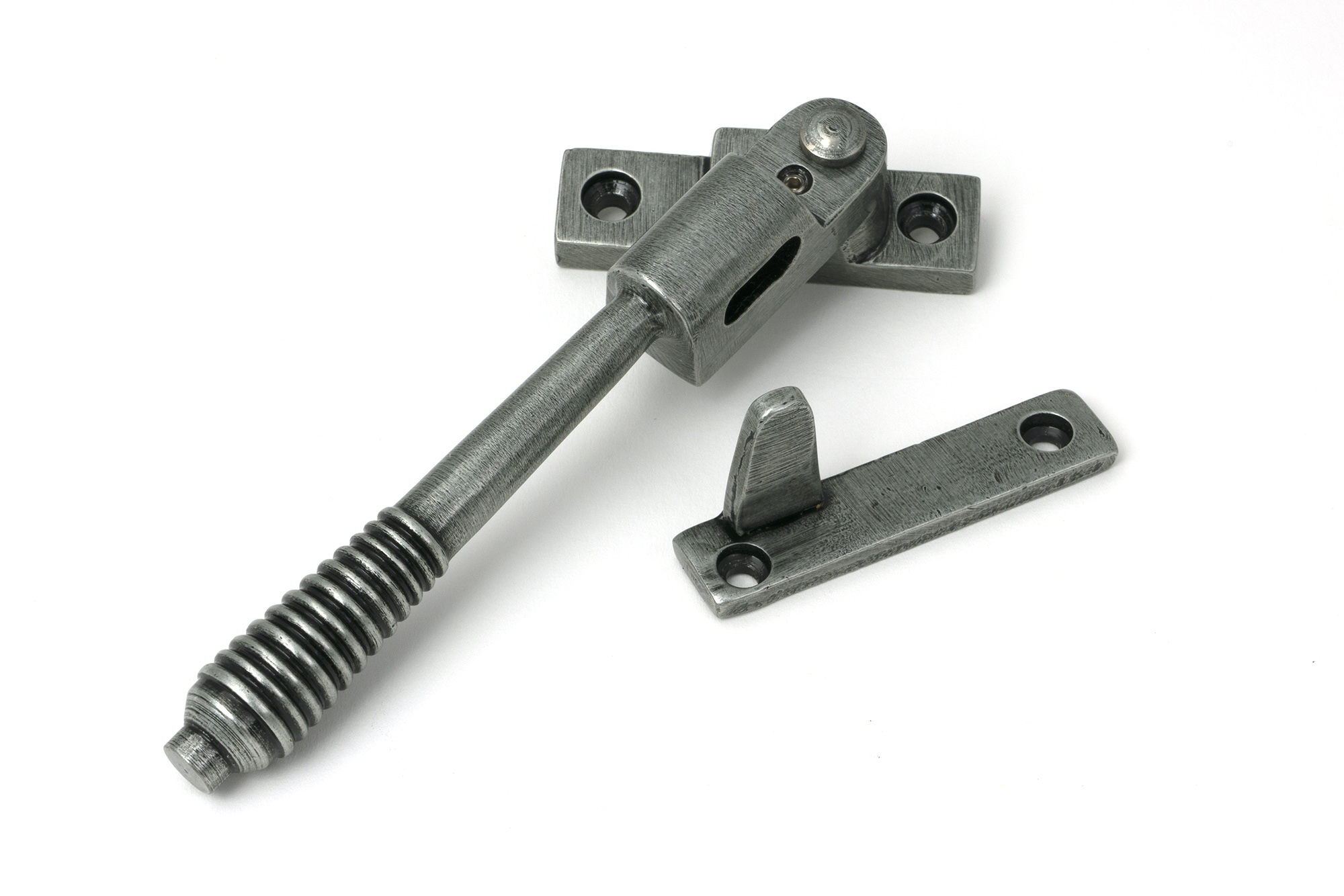 pewter night vent locking reeded fastener