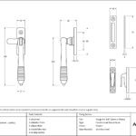 pewter locking reeded fastener