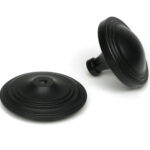 matt black art deco centre door knob