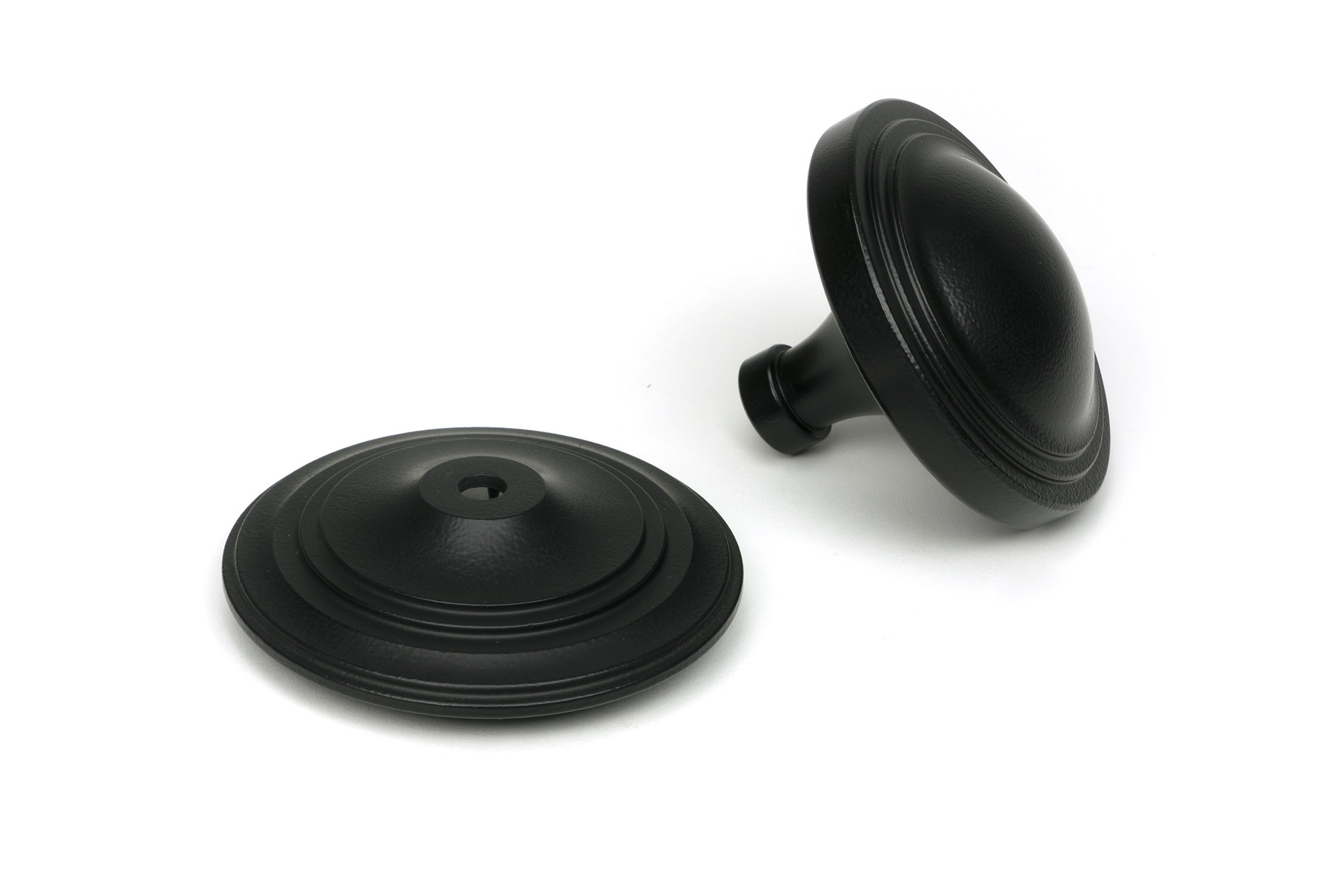 matt black art deco centre door knob