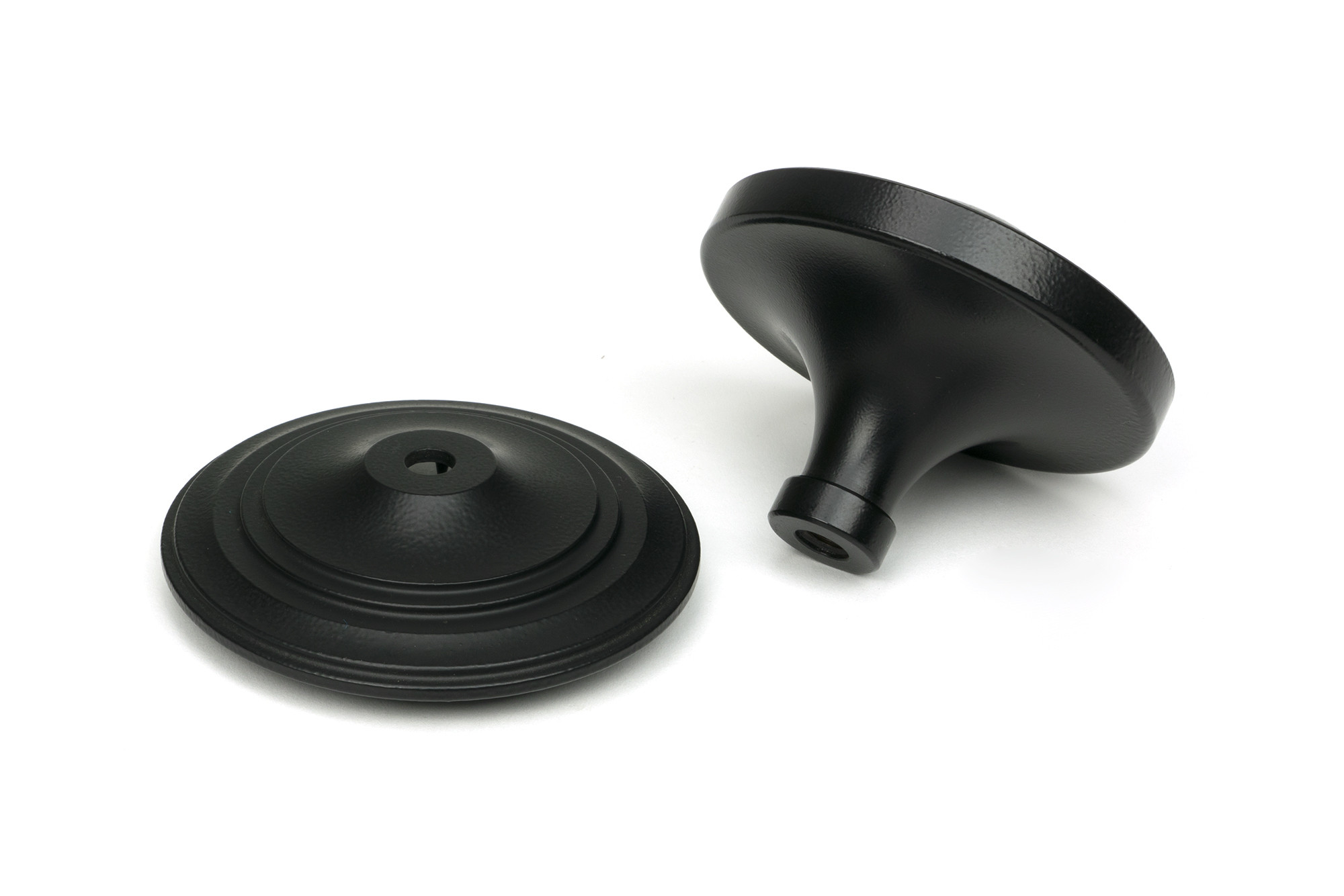 matt black art deco centre door knob