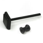 matt black slimline art deco door knocker