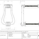 matt black slimline art deco door knocker