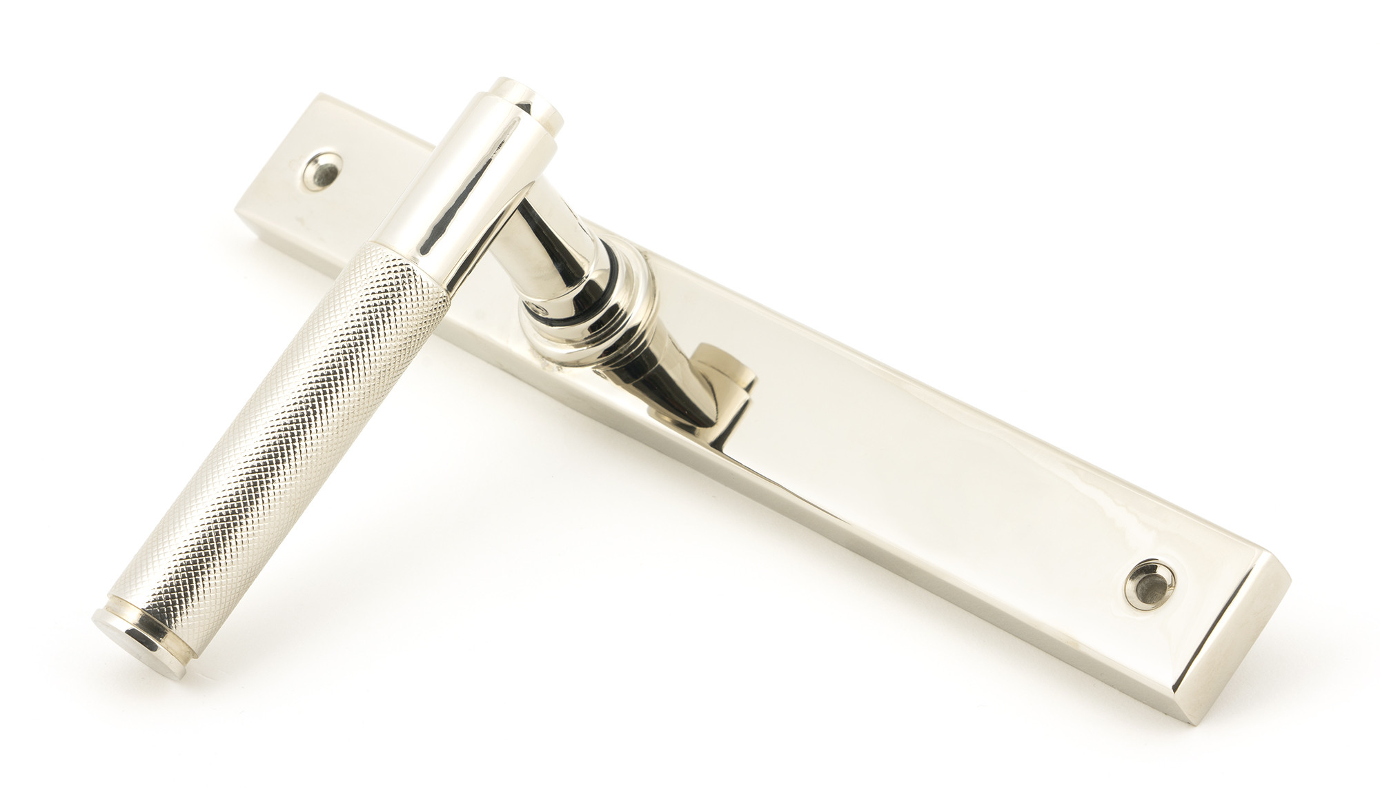 polished nickel brompton slimline lever espag. latch set