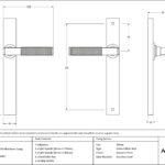 polished nickel brompton slimline lever espag. latch set