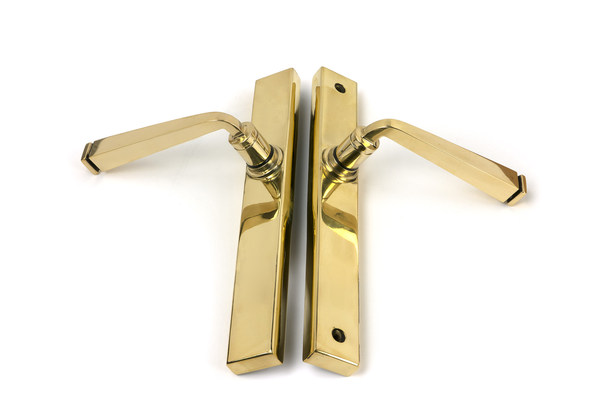 polished brass avon slimline lever espag. latch set