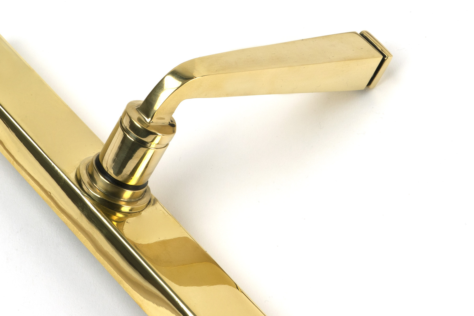 polished brass avon slimline lever espag. latch set