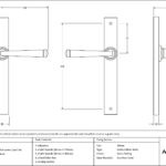 polished brass avon slimline lever espag. latch set