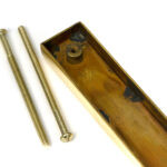 polished brass slimline external blank plate (each)