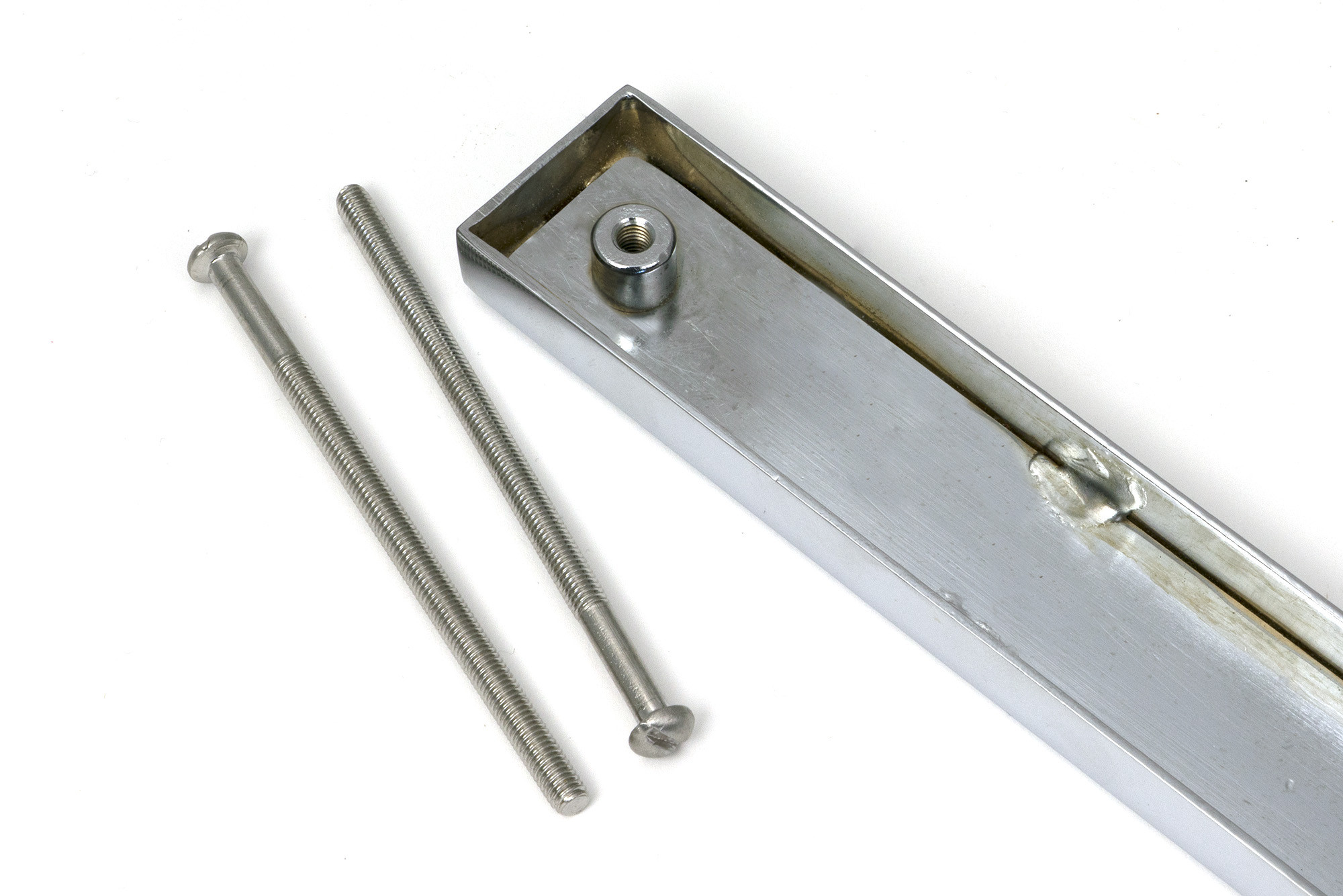 polished chrome slimline external blank plate (each)