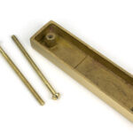 satin brass slimline external blank plate (each)