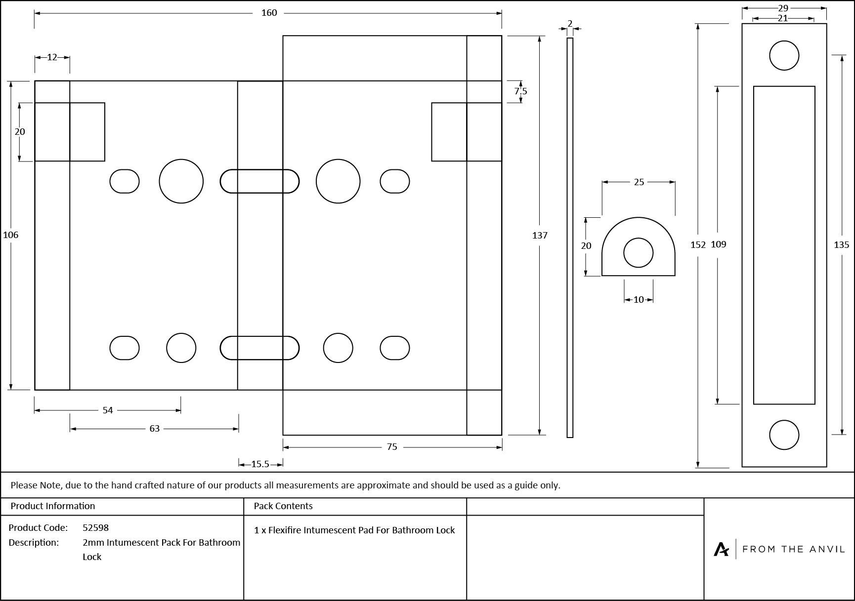 2mm intumescent pack for anvil bathroom locks (fd 60)