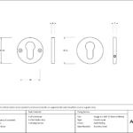 burnished brass 52mm regency concealed escutcheon