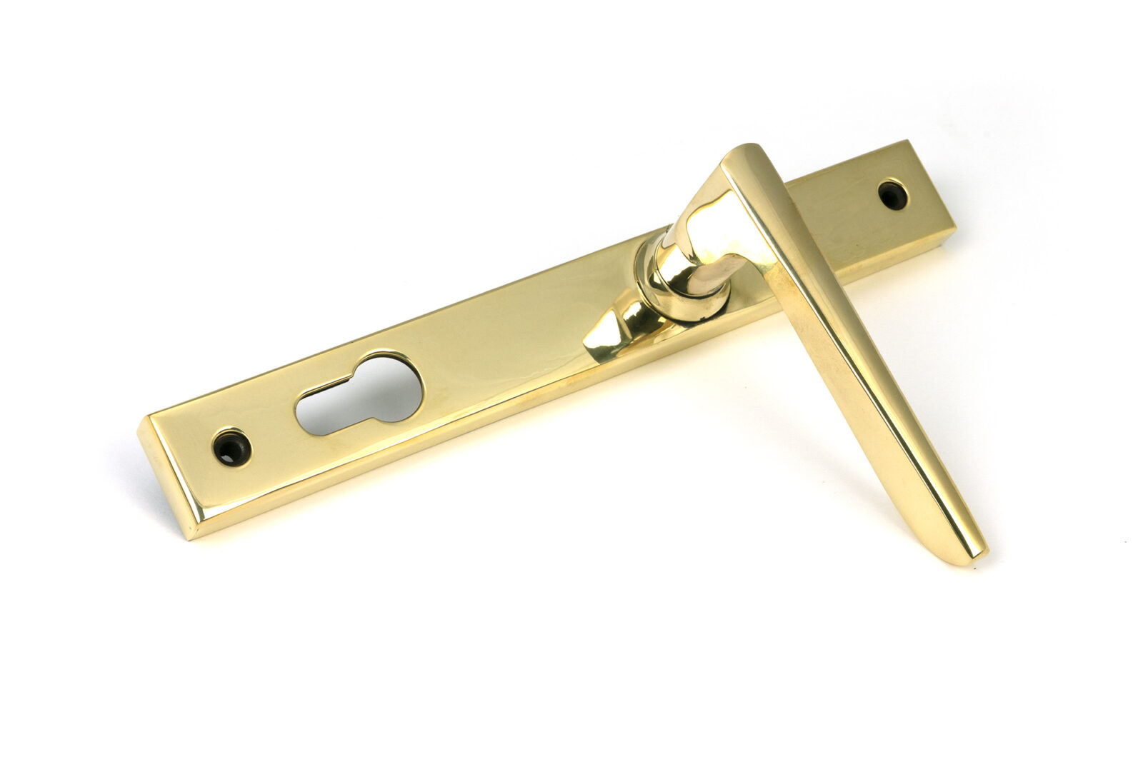 polished brass eaton slimline lever espag. lock set