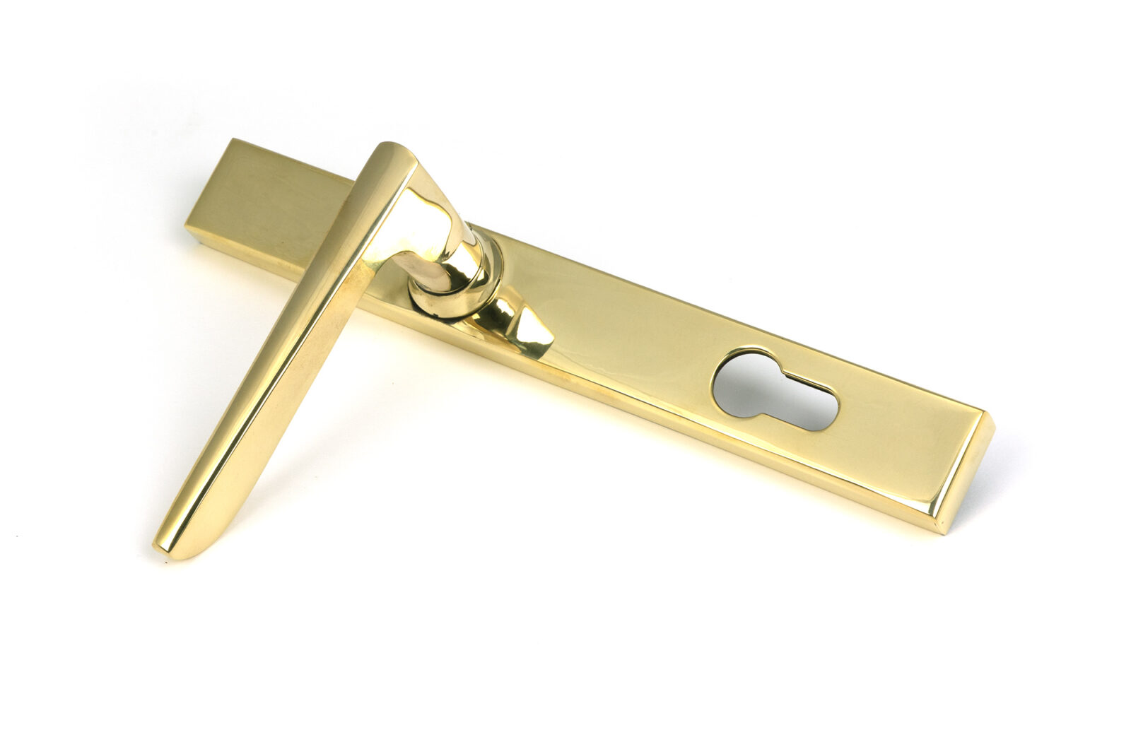 polished brass eaton slimline lever espag. lock set