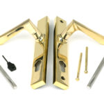 polished brass eaton slimline lever espag. lock set