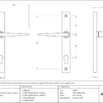 polished brass eaton slimline lever espag. lock set