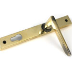 aged brass eaton slimline lever espag. lock set