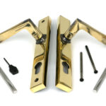 aged brass eaton slimline lever espag. lock set