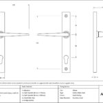 aged brass eaton slimline lever espag. lock set