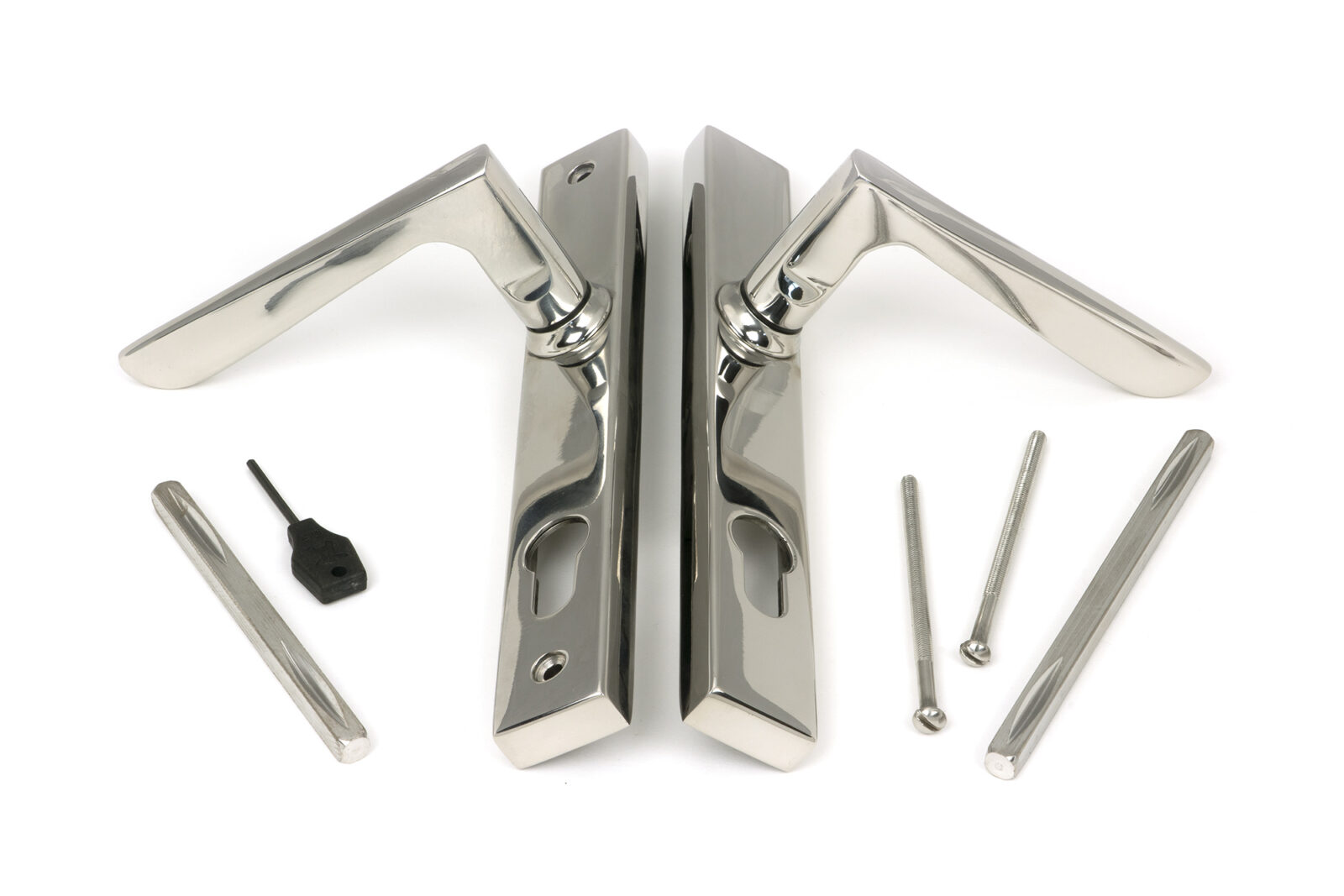 polished marine ss (316) eaton slimline lever espag. lock set