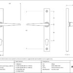 polished marine ss (316) eaton slimline lever espag. lock set