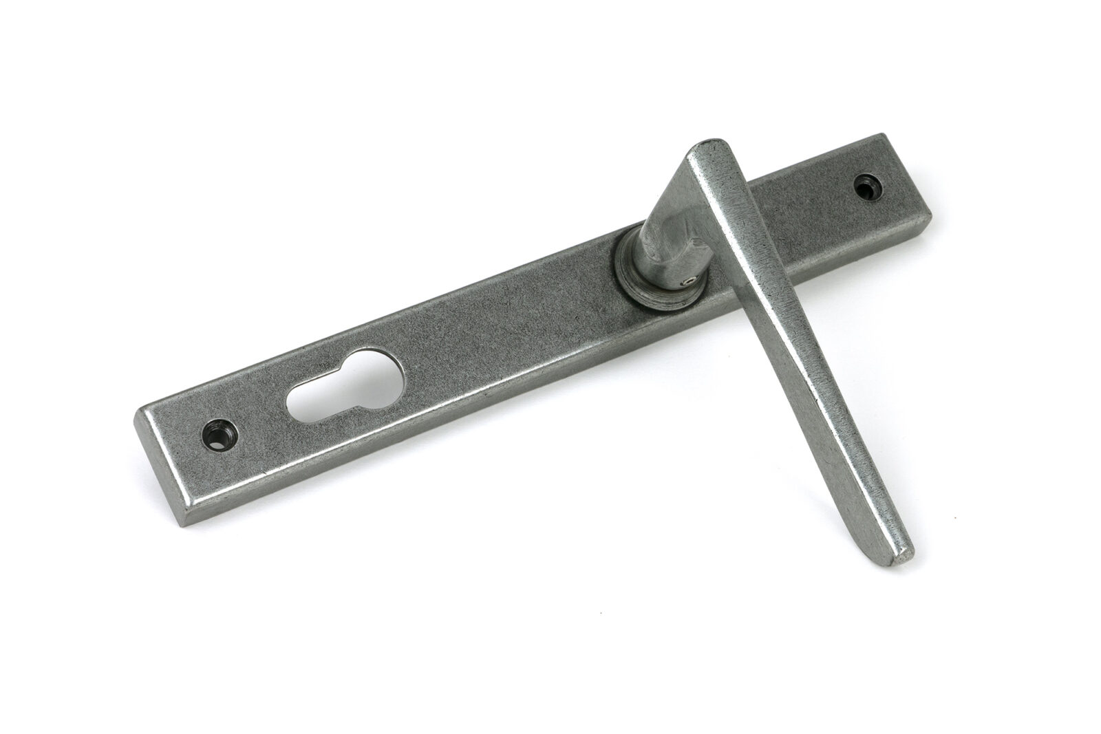 pewter eaton slimline lever espag. lock set