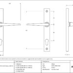 pewter eaton slimline lever espag. lock set