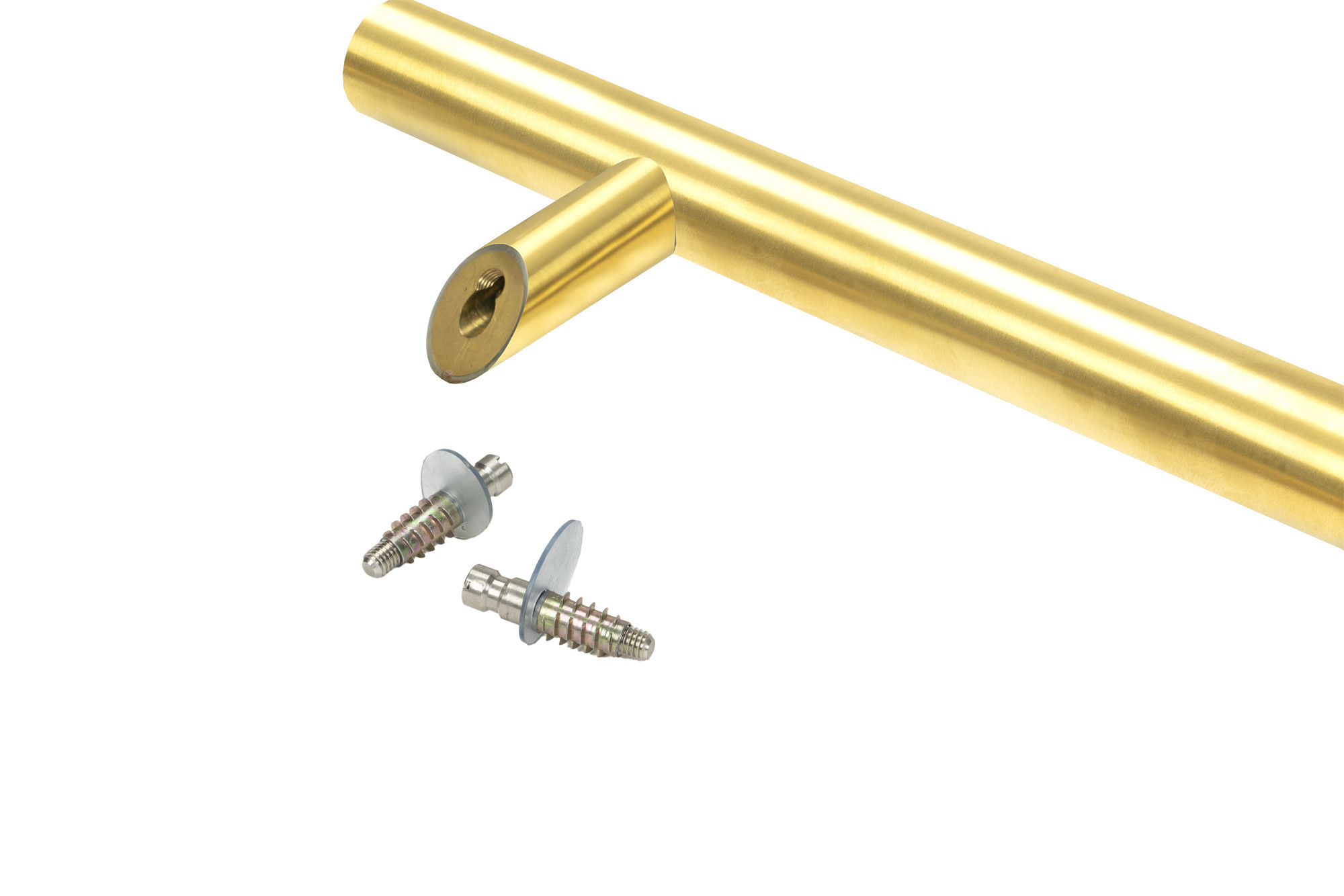 aged brass (316) 0.9m offset t bar handle secret fix 32mm Ø