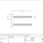 aged brass (304) 100mm bolt fixings for t bar (2) offset