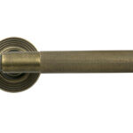 burnished brass brompton lever on rose set (beehive) unsprung