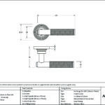 burnished brass brompton lever on rose set (beehive) unsprung