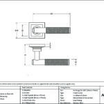 burnished brass brompton lever on rose set (square) unsprung