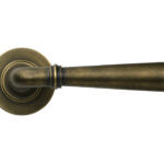 burnished brass newbury lever on rose set (plain) unsprung