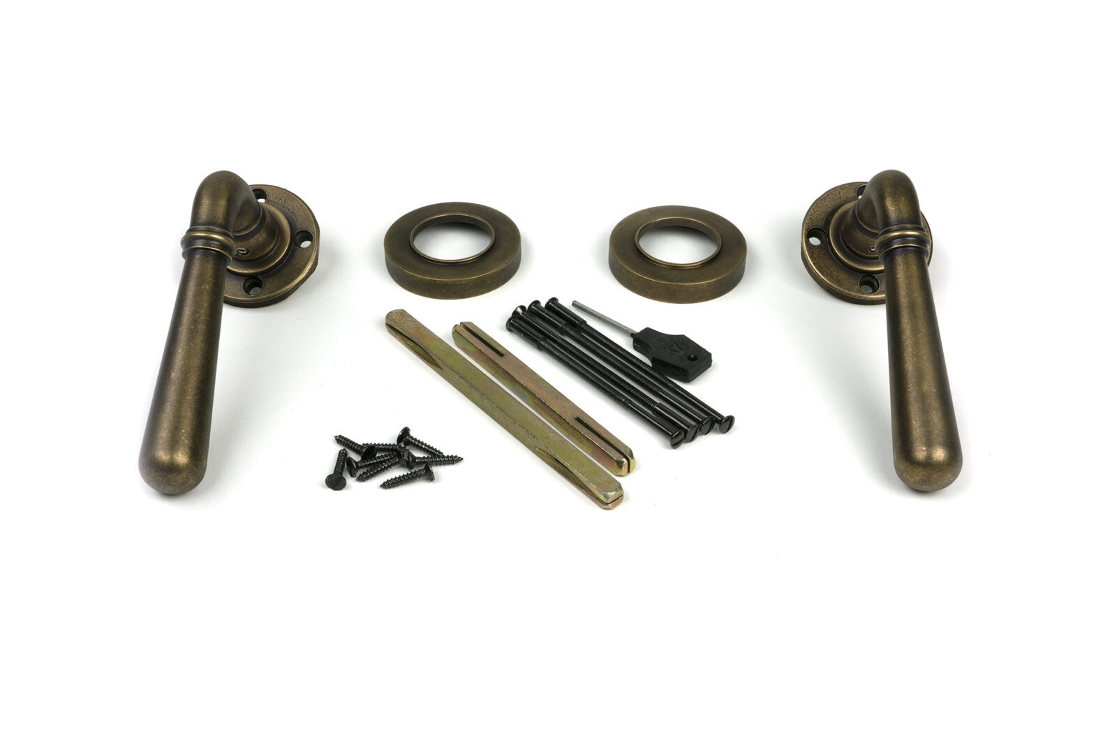 burnished brass newbury lever on rose set (plain) unsprung