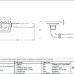 burnished brass newbury lever on rose set (square) unsprung