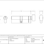 aged bronze 45/45 5pin euro cylinder/thumbturn ka