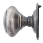 antique pewter round centre door knob